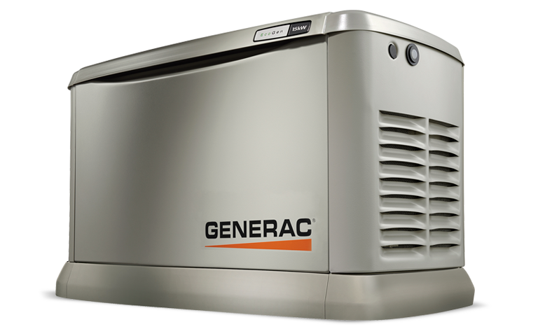 The generac generator on a white background.
