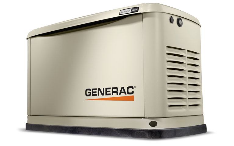 The generac generator on a white background.