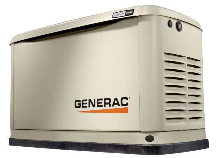 A generac generator on a white background.