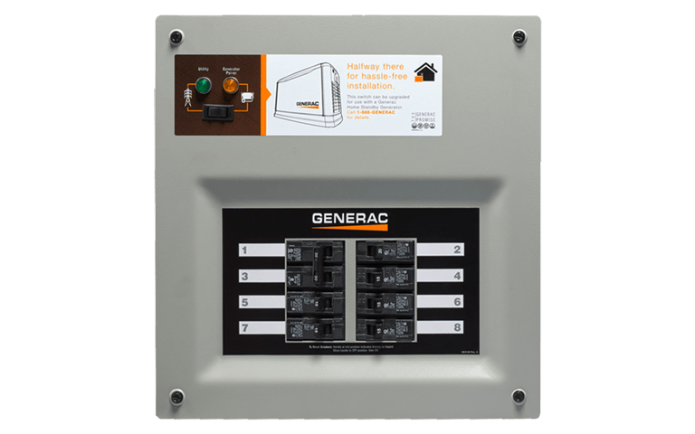 A breaker panel with a switch on it.