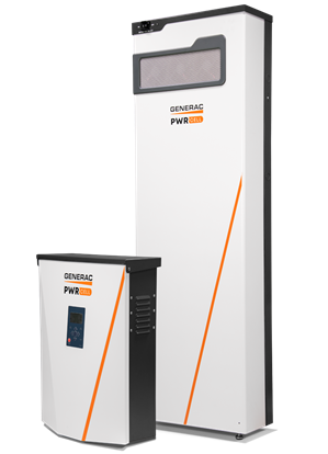 A white and orange power inverter.